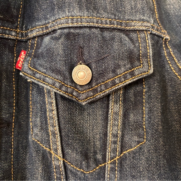 Levi's Dark Blue Denim Jacket - Picture 3 of 6